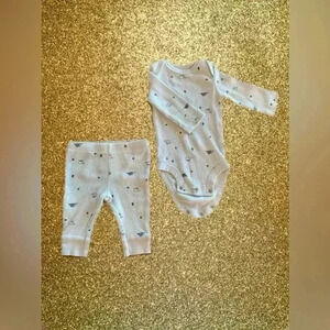 Carters 3M Baby Boy 2 Piece Set Pants Bodysuit Bears And Mountains Long Sleeve